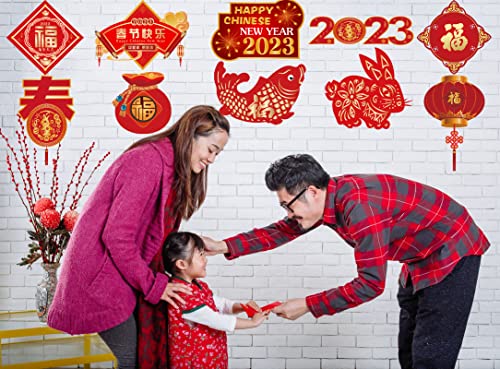 Chinese New Year Decoration 2023 Chinese New Year Decor Year of the Rabbit Lunar New Year Decorations Chinese Couplets Spring Festival Banner