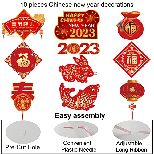 Chinese New Year Decoration 2023 Chinese New Year Decor Year of the Rabbit Lunar New Year Decorations Chinese Couplets Spring Festival Banner