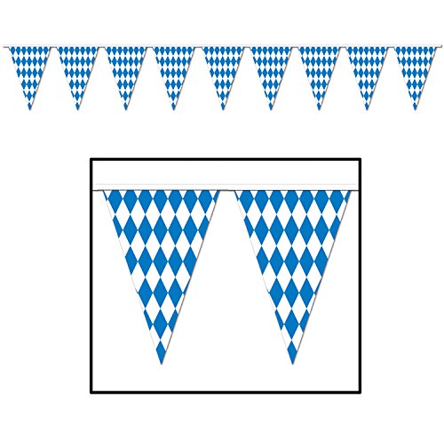 Beistle Oktoberfest Pennant Banner, 17 by 30-Feet