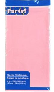 pink plastic table covers, 54×108″ (2-pack)