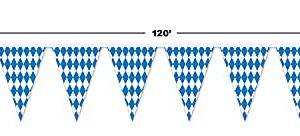 Beistle Plastic Oktoberfest Bavarian Pennant Banner For German Theme Party Supplies