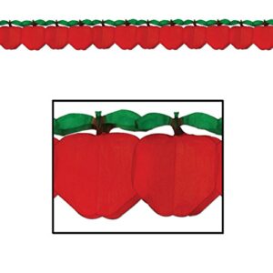 Tissue Apple Garland Party Accessory (1 count) (1/Pkg)