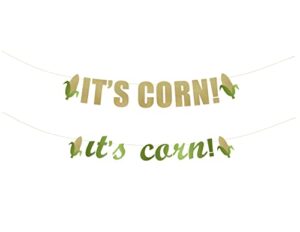 it’s corn! banner – corn party, happy corny birthday, pop culture theme birthday party, corn hanging letter sign (customizable) (customizable)