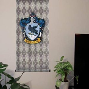 Magical Wizard Style Banner - 43in x 16in Wall Scroll - Boys Girls Birthday Party Flag - Ready to Hang - Perfect Barware Man Cave Gift - Unique HP Collectible Accessories Holiday Decoration Gifts (4 Blue)