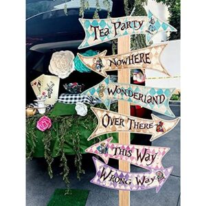 Hille Decor Directional Sign for Alice Arrow Signs Direction Indicator Cardboard Party Decorations