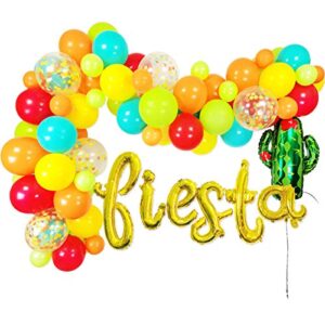 fiesta balloons garland kit latex balloons balloon arch strip set for cactus baby shower decorations mexican fiesta party decorations