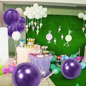 6 Pieces 36/ 18 Inch Giant Metallic Balloons Extra Large Latex Jumbo Chrome Balloons for Birthday Wedding Baby Shower Valentine's Day Party Decoration (Purple,18 Inch)