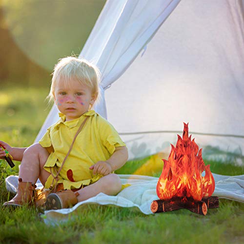 Boao 3D Decorative Fake Fire Paper Cardboard Campfire Centerpiece Artificial Fire Fake Flame Paper Party Decorative Flame Torch