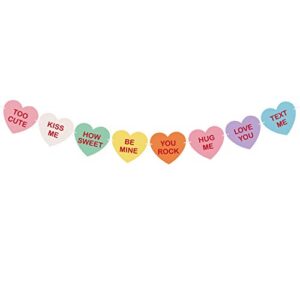 tuparka valentine conversation candy hearts banner valentine candy hearts sayings garland for valentine’s day decoration party supplies