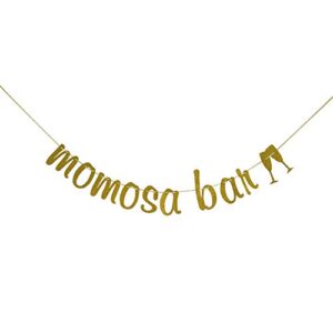 momosa bar banner gold glitter, baby shower bunting sign, bridal shower party decors, bachelorette party, wedding mimosa bar party decorations