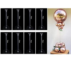 27.5inches 10 sets table balloon stand kit with bases and cups table desktop balloon holder for birthday party, wedding, baby shower and anniversary decoration