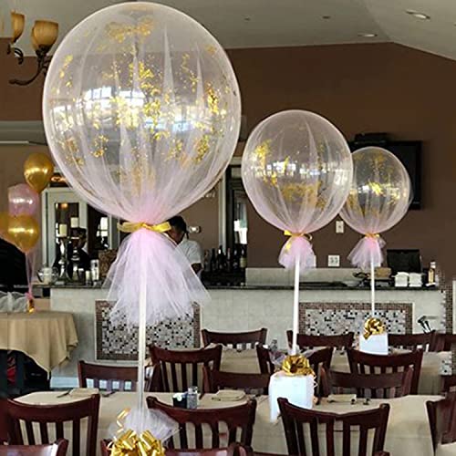27.5Inches 10 Sets Table Balloon Stand Kit with Bases and Cups Table Desktop Balloon Holder for Birthday Party, Wedding, Baby Shower and Anniversary Decoration