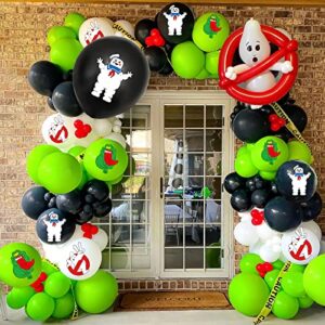 126 pcs ghost balloons arch garland party decoration balloon black green white red balloon movie party supplies for ghost theme birthday party favors