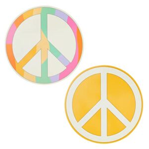 24 Pieces Retro Hippie Paper Cutouts for 60s Hippie Decorations for Party, Groovy Classroom Decor (7.9 in)