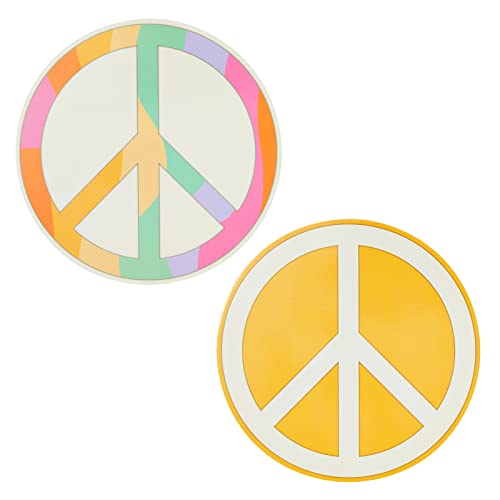 24 Pieces Retro Hippie Paper Cutouts for 60s Hippie Decorations for Party, Groovy Classroom Decor (7.9 in)