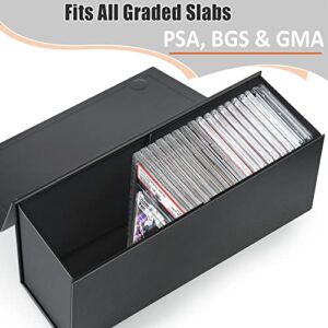 PSA Graded Card Storage Box, PSA Graded Card Storage Holder Container Toploader Box - 2 Pack