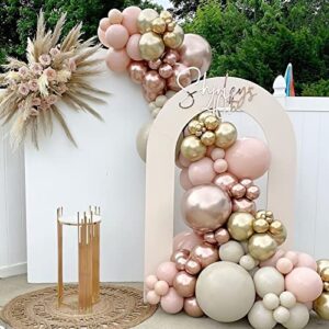 FREECHASE Gold Balloons 100pcs Different Size Pack 18/12/10/5 Inch Metallic Gold Garland Kit for Birthday Wedding Bridal Baby Shower Graduation Christmas Valentines Day Mothers Day Party Decorations