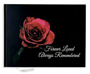 funeral guest book | memorial guest book | guest book for funeral hardcover | guestbook for sign in, celebration of life memorial service | funeral guest sign book with memory table card sign included