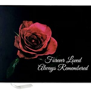 Funeral Guest Book | Memorial Guest Book | Guest Book for Funeral Hardcover | Guestbook for Sign in, Celebration of Life Memorial Service | Funeral Guest Sign Book with Memory Table Card Sign Included