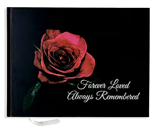 Funeral Guest Book | Memorial Guest Book | Guest Book for Funeral Hardcover | Guestbook for Sign in, Celebration of Life Memorial Service | Funeral Guest Sign Book with Memory Table Card Sign Included