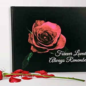 Funeral Guest Book | Memorial Guest Book | Guest Book for Funeral Hardcover | Guestbook for Sign in, Celebration of Life Memorial Service | Funeral Guest Sign Book with Memory Table Card Sign Included