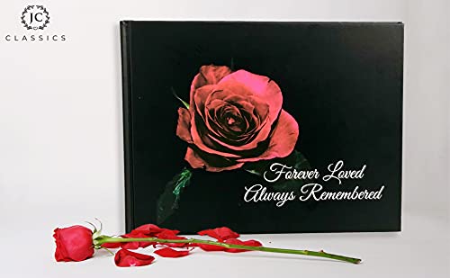 Funeral Guest Book | Memorial Guest Book | Guest Book for Funeral Hardcover | Guestbook for Sign in, Celebration of Life Memorial Service | Funeral Guest Sign Book with Memory Table Card Sign Included