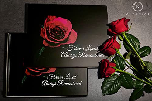 Funeral Guest Book | Memorial Guest Book | Guest Book for Funeral Hardcover | Guestbook for Sign in, Celebration of Life Memorial Service | Funeral Guest Sign Book with Memory Table Card Sign Included