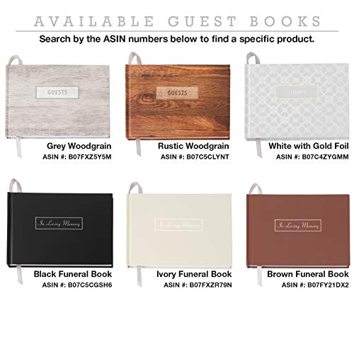 Global Printed Products Wedding Guest Book 9"x7" (Rustic Design) - WGB-RST