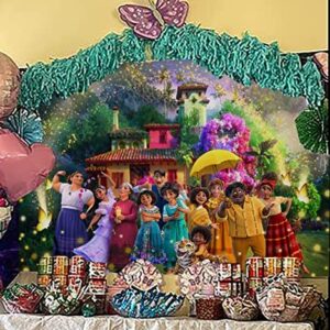 5x3ft Magic Movie Birthday Party Backdrop Supplies for Girls Madrigal Family Background Banner for Cake Table