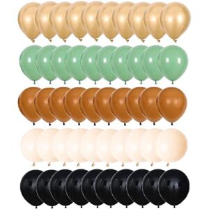 100pcs mocha chrome gold balloon garland arch kit coffee sage green apricot balloons for wedding birthday party balloon arch baby shower boho party decorations