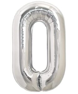 toniful 40 inch large silver letter o balloons helium balloons,foil mylar big letter balloons for birthday party anniversary supplies decorations