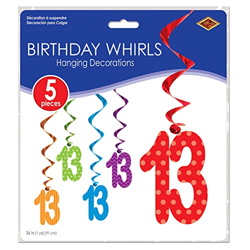 Beistle 13" Whirls, Multicolor