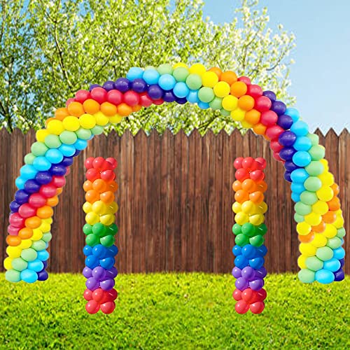 JCHB Balloon Large Arch Set: 10FT Wide & 8.5FT Tall or Two 9FT Tall Balloon Columns for Indoor Outdoor Party