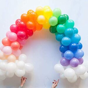 Beaumode 5 Inches Tiny Balloons Assorted Latex Rainbow Balloons 200pcs for DIY Balloon Garland Balloon Game Bridal Shower Bachelorette Birthday Party Centerpiece Decor