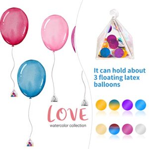 6 Pcs Clear Arcylic Balloon Weight set Wrapped Balloon Weights for Birthday Party Decoration Novelty Gifts (silver)