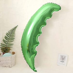 Creaides 6 Pack Coconut Palm Leaves Balloons Helium Foil Green Palm Tree Leaves Balloons for Birthday Wedding Baby Shower Hawaii Luau Tropical Party Decorations