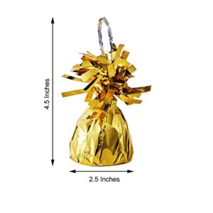 Efavormart 6 Pack - 5" Metallic Gold Foil Balloon Weights for Birthday, Helium Balloon Weights for Wedding, Party, Table, Centerpiece Decorations