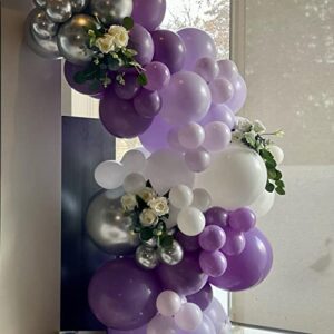 Lavender Balloons Latex Party Balloons - 60 Pack 12 Inch Light Purple Balloon Pastel Purple Helium Balloons Lilac Balloons for Baby Shower Birthday Party Wedding Engagement Graduation Bachelorette Party Decoration