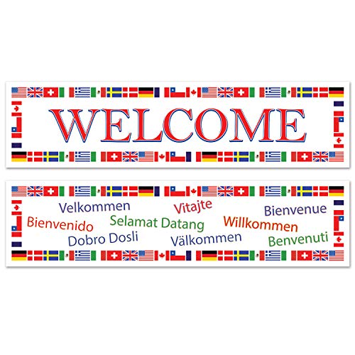 International Welcome Banners (asstd designs) Party Accessory (1 count) (2/Pkg)