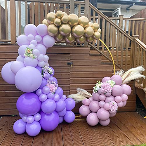 Pastel Purple Balloons 12inch 5inch 70pcs Latex Party Balloons Macaron Purple Birthday Balloons Wedding Baby Shower Party Decorations
