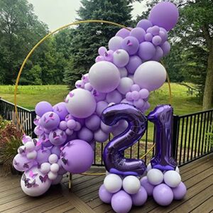 Pastel Purple Balloons 12inch 5inch 70pcs Latex Party Balloons Macaron Purple Birthday Balloons Wedding Baby Shower Party Decorations