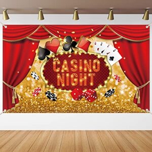 casino night theme party decorations backdrop las vegas gold glitter banner bokeh photo background large size casino birthday party supplies decor