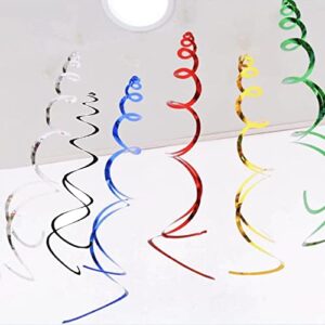 30 Pieces Hanging Swirls Party Decorations Foil Swirl Hanging Decoration，for Ceiling Birthday Graduation Wedding Christmas Halloween Celebration Party Decor 22"