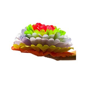 Mexican Fiesta Tissue Paper Pom Poms Flowers Rainbow Theme Party Supplies for Carnival Cinco De Mayo Wedding Birthday Decorations(6PCS)