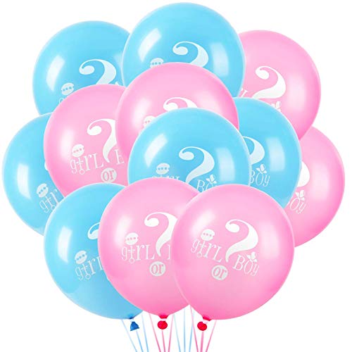 20 Pcs Gender Reveal Balloons Boy or Girl Letter Balloon 12 Inches Latex Party Balloon for Baby Shower Themed Party Decorations