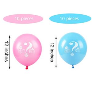 20 Pcs Gender Reveal Balloons Boy or Girl Letter Balloon 12 Inches Latex Party Balloon for Baby Shower Themed Party Decorations