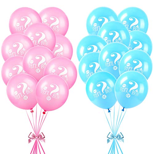 20 Pcs Gender Reveal Balloons Boy or Girl Letter Balloon 12 Inches Latex Party Balloon for Baby Shower Themed Party Decorations