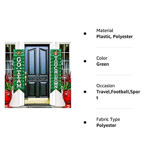 Football Decorations Football Sign Wall Pennant Banner Football Porch Sign Welcome Banner for Sport Theme Party Football Parade Decoration Game Time Festival Banner Party Accessory (Green, 47.2 x 11.8