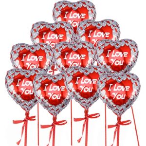 binaryabc i love you balloons,valentine engagement wedding party decorations,10pcs