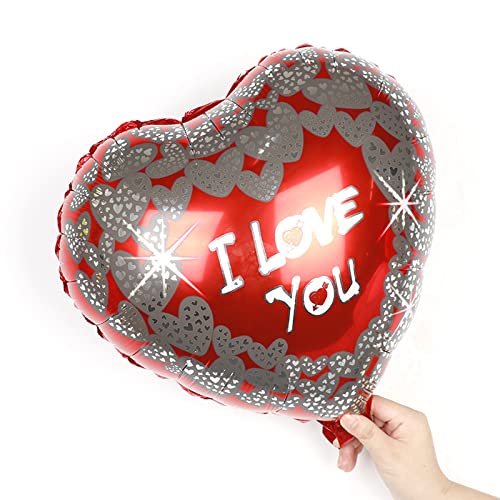 BinaryABC I Love You Balloons,Valentine Engagement Wedding Party Decorations,10Pcs